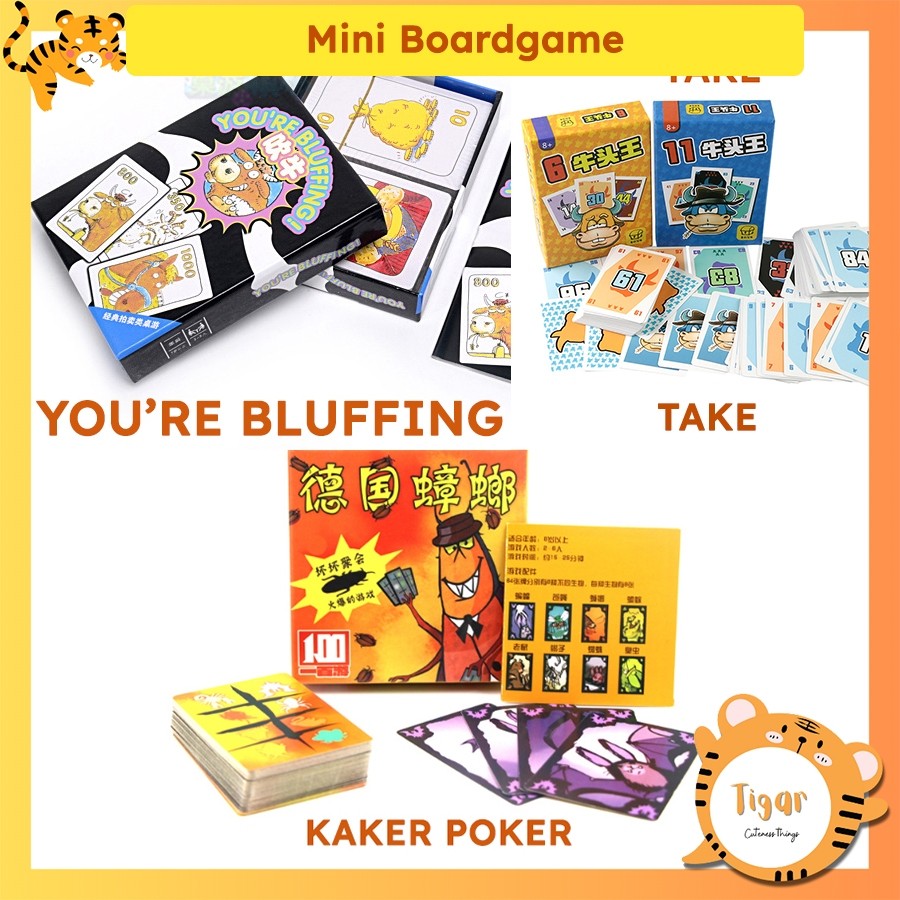 Mini boardgame Trò chơi nhỏ gọn dễ chơi có luật Việt 2 in 1 Tigar