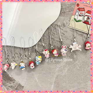 Dây đeo điện thoại & Móc khóa Phụ kiện cho điện thoại Phiên bản Mini dễ thương KT Cat Melody DIY Chain CCD Túi máy ảnh Mặt dây chuyền