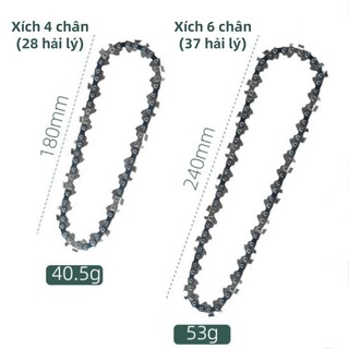 Lưỡi Xích Máy Cưa Cầm Tay 4/6/10/12 Inch, Bộ Lưỡi Cưa Xích Thay Thế