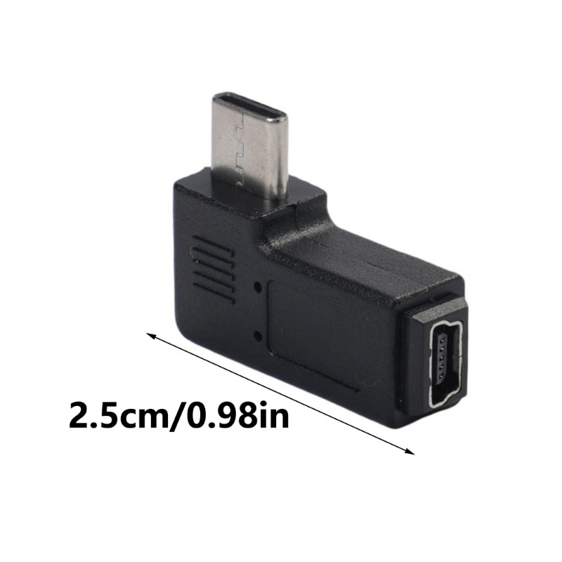 Bộ chuyển đổi Moon Mini USB sang USB C 90 độ Type-C Nam sang Mini USB Nữ