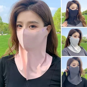 Mặt nạ chống nắng Ice Silk 3D Khăn quàng cổ chống tia cực tím Bảo vệ cổ Mặt nạ che nắng chống bụi