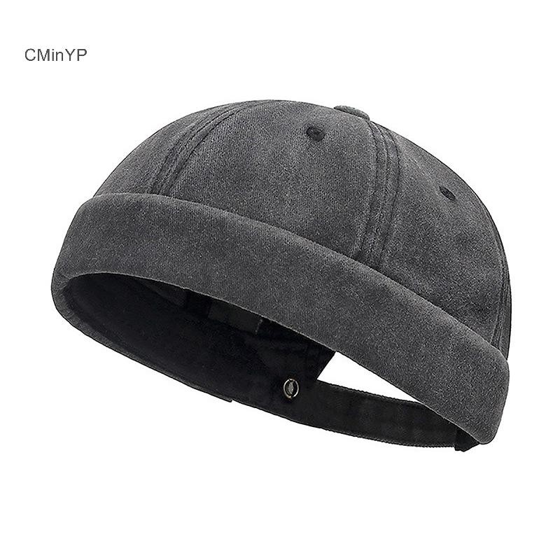 Cminyp Mũ Thời Trang Không Vành Mũ Chắc Chắn Skullcap Màu Trơn Thủy Thủ Mũ Beanie Mũ Nam Nữ Mũ Xô Có Thể Điều Chỉnh Bố Nón Vinh Quang
