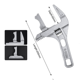 Mỏ Lết Miệng Rộng 68mm - Hợp Kim Nhôm, Cờ Lê Đa Năng Vặn Ống Nước