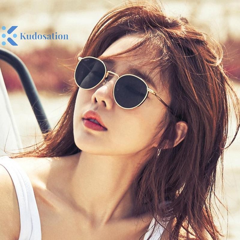 Kudosation Xu Hướng Ngôi Sao Cùng Phong Cách Kính Châu Âu Mỹ Nhỏ Hình Bầu Dục Sắc Thái Kính Mát Ánh Sáng Chống Bức Xạ Kính Mắt Cho Người Phụ Nữ
