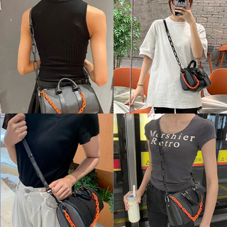 Dây đeo túi, Thích hợp cho Presbyopic  keepall25 Dây chuyền trang trí màu cam Acrylic sửa đổi Samurai đen, Túi đeo chéo da bò Dây đeo vai dài, Phụ kiện túi Boutique
