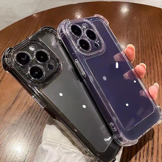 Ốp Điện Thoại Mềm TPU Trong Suốt Pha Lê Silicon Bốn Góc Chống Rơi Cho iPhone 16 15 14 13 12 11 Pro Max 14 15 Plus Vỏ Chống Sốc