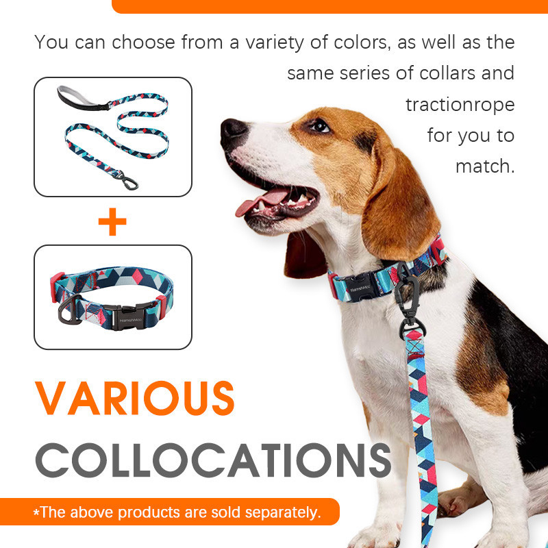 HamshMoc Cổ Chó Có Thể Điều Chỉnh Nylon Mềm Cổ Thú Cưng Hạng Nặng Với Khóa Kim Loại Cho Nhỏ Vừa Chó Lớn Đi Bộ Ngoài Trời