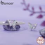 Bamoer 925 Sterling Sliver Charm Bướm Iris Mặt Dây Chuyền Phụ Kiện Series Cho Vòng Tay