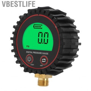 VBESTLIFE Digital Pressure Gauge 1/4in Precise Large LCD Display Tire Air Clearly Readable for Truck
