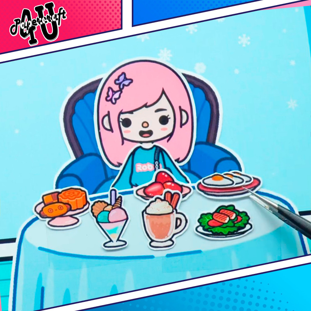 ĐỒ CHƠI NGÔI NHÀ BÚP BÊ GIẤY CẮT THỦ CÔNG DIY - TOCA LIFE WORLD -  MẪU TA19