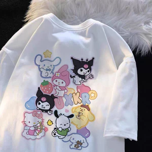 2024 Thời Trang Kuromi Cinnamoroll Pochacco Thiết Kế Độc Đáo Áo Thun Nữ Tay Ngắn - In Hình Hoạt Hình Mùa Hè Dễ Thương