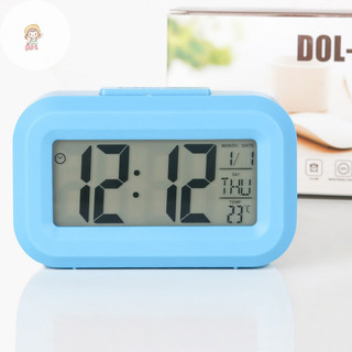 Twe al Đồng hồ báo thức kỹ thuật số Điện tử Màn hình báo thức kỹ thuật số Đồng hồ để bàn Ngày Hiển thị nhiệt độ với đêm Lighg VN