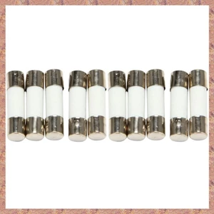 10 Cái 250V 0.5A 500mA Ống cầu chì gốm thổi nhanh 5mm x 20mm (R F C V)