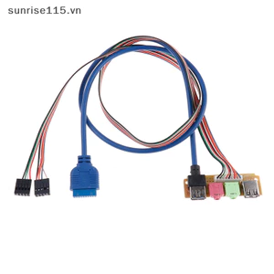 Khung cổng SRVN USB 2.0 + 3.0 Vỏ máy tính PC âm thanh bảng điều khiển phía trước thay thế cáp 70cm.