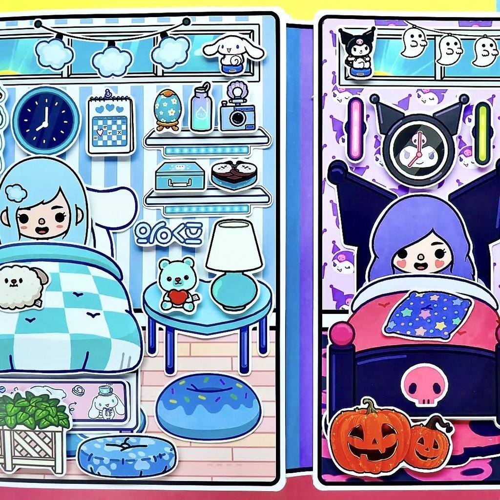 Sanrio Sách Hình Búp Bê Thủ Công Xinh Xắn đồ chơi sách thủ công đồ chơi tự làm chơi của trẻ em đồ chơi công chúa cho b