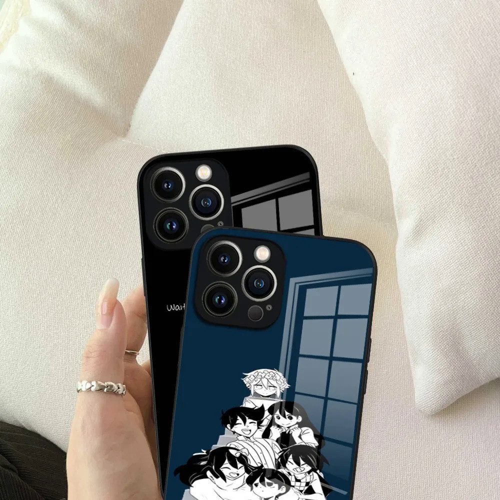 Ốp Điện Thoại BK-1 Anime Omori Cho iPhone 17,15 Pro Max14 Pro 12 11 13 Mini X XR XS 8 7 Plus SE Ốp Lưng Kính Cường Lực 0728
