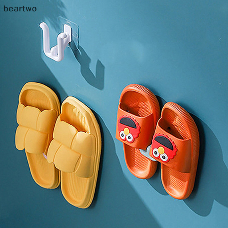 < Beartwo > Dép Không Đục Lỗ Phòng Tắm Móc Dép Đơn Giản Giá Thoát Nước Nhà Vệ Sinh Treo Tường Phòng Ngủ Bảo Quản Neat Giá Phơi Giày Đẹp