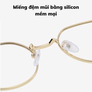 Kính đổi màu nam nữ gọng kim loại cao cấp chống ánh sáng xanh tia UV, Mắt kính thời trang không độ giả cận Styley K027