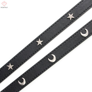 [PCWKKef] Y2K Thắt Lưng Da Nữ Retro Ngôi Sao Mặt Trăng Trang Trí Pin Khóa Thắt Lưng Cho Đầm Quần Jean Trang Trí Dây Thắt Lưng Phụ Kiện Mới