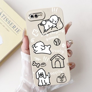 Dành Cho iPhone 7 8 Plus Ốp Lưng Hoạt Hình Đáng Yêu Silicon Mềm Cạnh Thẳng Vuông Ống Kính Bảo Vệ Cho iPhone 7Plus 8Plus Vỏ