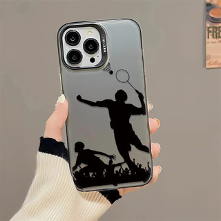 Chơi Vỏ Điện Thoại Cầu Lông Thích Hợp Cho Điện Thoại Apple 15promax Mờ Cao Cấp Sáng Tạo 14pro Đơn Giản 13 Vỏ Điện Thoại Chống Sốc X