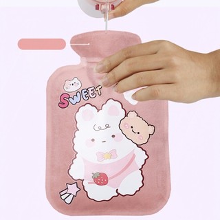 Túi chườm nóng lạnh nhung mềm giảm đau bụng kinh, túi chườm giữ ấm hạ sốt 500ml SHOPE