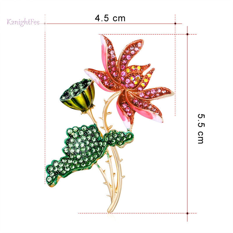 K2nightfee Kim Cương Giả Hoa Sen Thổ Cẩm Dành Cho Nữ Thanh Lịch Handmade Lá Đảng Văn Phòng Áo Khoác Trang Trí Phụ Kiện Chân Quà Tặng VN