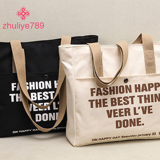 < zhuliye789 > Túi Tote vải dành cho nữ Túi đeo vai đơn dung tích lớn Lớp học sinh Túi đựng máy tính xách tay đi lại Túi xách thông thường