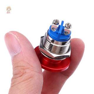 TWE 1PC Chống Thấm Nước IP65 SPST (ON) -Off 1NO 3A 250V Có Đầu Cuối Vít 16 / 19 / 22MM Nút Nhấn Nấm Kim Loại Tạm Thời VN