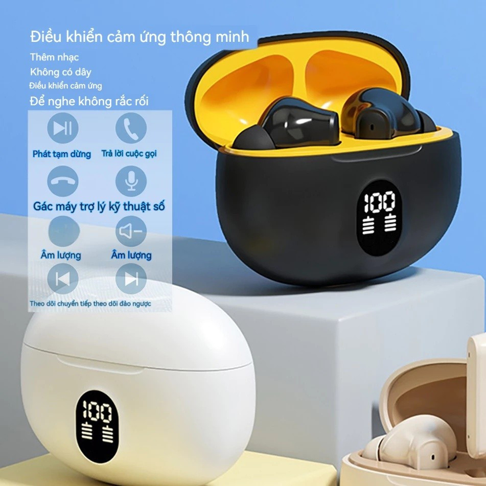 Tai nghe nhét tai Bluetooth V5.3 không dây thứ 4 Senbenbao inpod có màn hình LED và tuổi thọ pin dài Chất lượng âm thanh HiFi