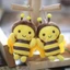 Móc khóa sang trọng JKDESIGN, có dây chuyền 12cm Mặt dây chuyền ong sang trọng, Túi ong mật hoạt hình Mini quyến rũ trẻ em