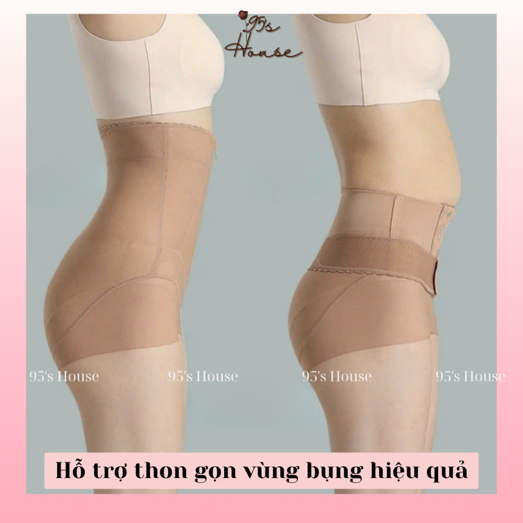 Quần Gen Định Hình Khoá Kéo Chống Lộ Viền Cạp Cao Siết Eo Ôm Bụng Cao Cấp QG17-1