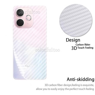 Oppo A5 Pro 2025 3D Matte Back Film Cho Oppo A5 A3 Pro A3Pro A5Pro A 3 A3X A5X OppoA5 4G 5G Mặt Sau Bằng Sợi Carbon Chống Trầy Xước Bảo Vệ Màn Hình Miếng Dán Phim Mềm TPU Mờ