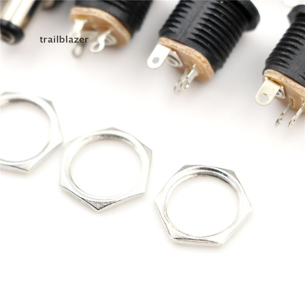 Trailblazer 10 Chiếc 5.5mm x 2.1mm Nam Cắm Điện Kết Nối Khóa Vít Nữ Bảng Điều Khiển Ổ Cắm Mới