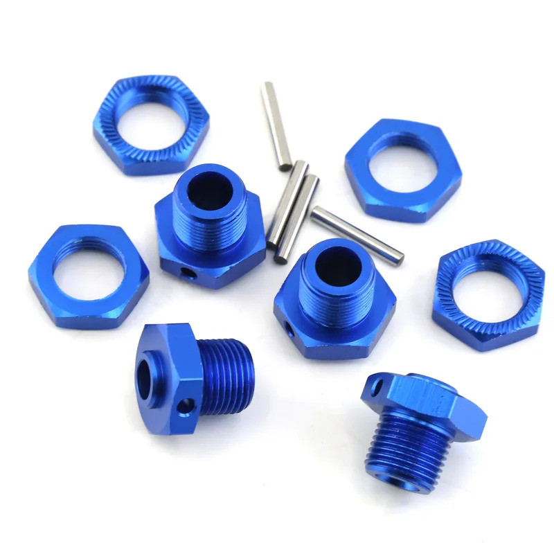 Kim Loại 17Mm Bánh Xe Lục Giác Hub Adapter Có Đai Ốc Cho Arrma 1 / 8 3S Typhon 1 / 10 Big Rock V3 RC Xe Nâng Cấp Phần Phụ Kiện Bộ