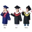 CATIYAHA 2 Cái / bộ Bộ áo choàng tốt nghiệp cho trẻ em, có mũ tua rua chúc mừng Đồng phục đi học trẻ em tốt nghiệp, Mũ cối rộng Danh dự Áo choàng tốt nghiệp mẫu giáo
