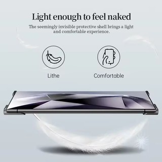 [Jlk] Dành Cho Samsung S25 S24 Ultra S23 Plus Alien Hợp Kim Nhôm Góc Miếng Lót Ốp Lưng Điện Thoại Kim Loại Ống Kính Phim Bảo Vệ Chống Sốc