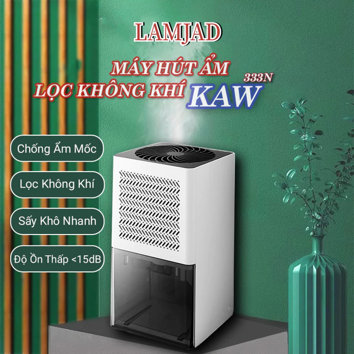 Máy hút ẩm lọc không khí 50m2 , Máy hút ẩm tủ quần áo, máy hút ẩm phòng ngủ- Yên Tĩnh
