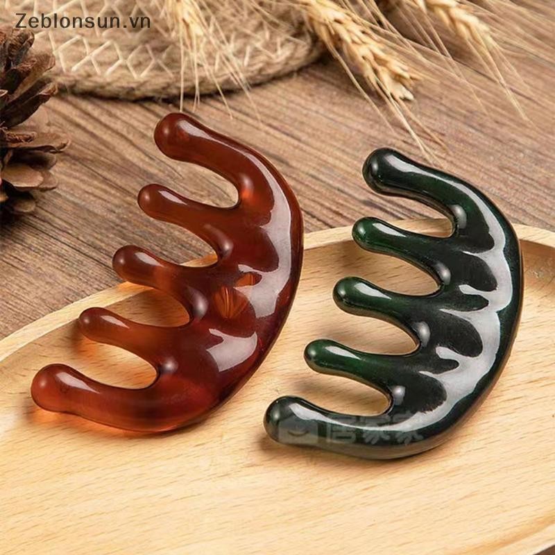 # Hb # 1 Lược Massage Kinh Tuyến Cơ Thể Nhựa Năm Răng Rộng Lược Châm Cứu Giúp Lưu Thông Máu Chống Tĩnh Điện Tóc Mịn.