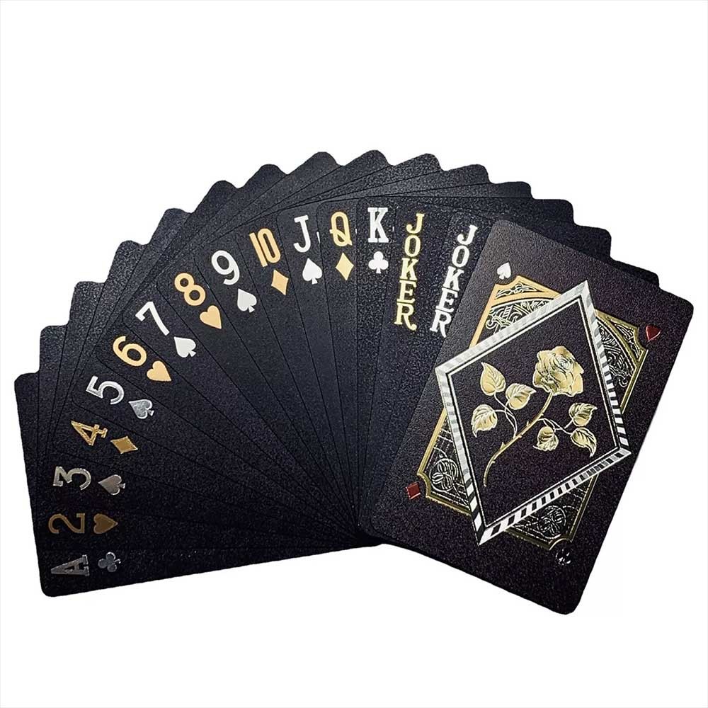 Gold poker Waterproof Plastic Foil Luxury Poker Card Playing Cards Game Card Rose