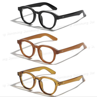 Retro Tròn Chống Bức Xạ Kính Nam Nữ Thời Trang Màu Nâu Cổ Điển Cơm Trang Trí Móng Tay Kính Mát Chống Tia UV