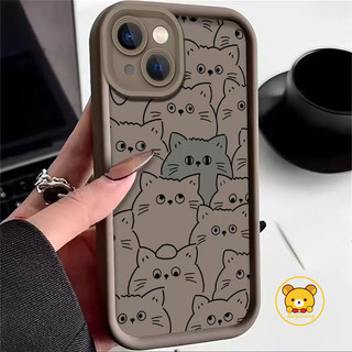 Ốp Điện Thoại Mềm Mèo Đen Vui Nhộn Dễ Thương Cho Realme C75 C67 C65 C63 C61 C55 C53 C51 C35 C33s C31 C30s C25s C25Y C21Y C20A C17 C15 C12 Ốp Lưng Hoạt Hình Màu Kẹo Vỏ Chống Sốc