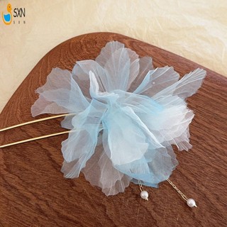 Lưới Vải tuyn Hoa Kẹp Tóc Hình Chữ U Kẹp Tóc Handmade Lâu Dài Tạo Kiểu Tóc Dụng Cụ Cho Sinh Nhật Sân Khấu Đảng Kiểu Tóc Làm