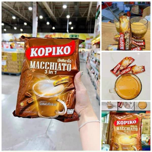 Cà Phê Sữa KOPIKO Macchiato Thái Lan - Cafe Hoà Tan Thơm Ngon Đậm Vị - Bịch 400gr x 20 Gói nhỏ date 2026 mẫu mới nhất
