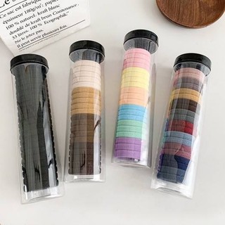 sét 20 Dây Cột Tóc Hàn Quốc July/ Hộp 20 Dây Cột Tóc Cao Su Thời Trang Cho Nữ Cao Cấp/ Ống Dây Cột Tóc