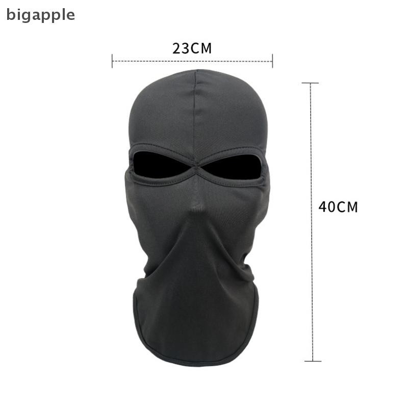 Bigapple 2 Lỗ Balaclava Mặt nạ xe máy Moto Mũ bảo hiểm Hood Trượt tuyết Cổ Full Face Mask Chống gió Mặt nạ Biker Nam RDG
