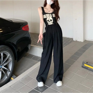 Quần Xuông Ống Rộng Cạp Cao Khuy Trước Kèm Túi, Quần Vải Lưng Cao 4 Màu Quảng Châu Cao Cấp Mã 1802 Hivaxin