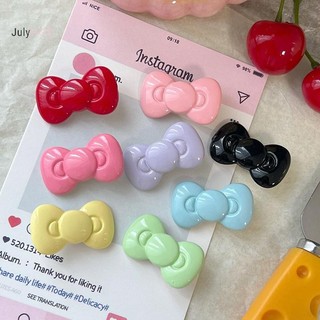 Julyhot Nơ Kẹp Tóc Phụ Kiện Tóc Cô Gái Dễ Thương Trái Tim Bên Kẹp Nổ Tính Khí Trang Sức Massivedeals
