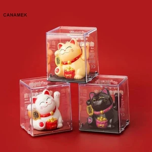 Canamek 1 / 4PCLucky Beckoning Năng Lượng Mặt Trời vẫy Tay Nút Xoay Cho Văn Phòng Tại Nhà Trang Trí Ô Tô Để Bàn Đồ Trang Trí Mang Lại May Mắn CSF Sự Giàu Có