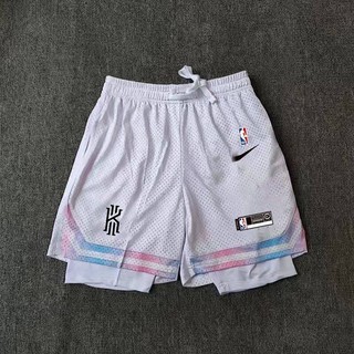 Quần short bóng rổ 2 lớp lót dưới gối phong cách Lakers X8L6